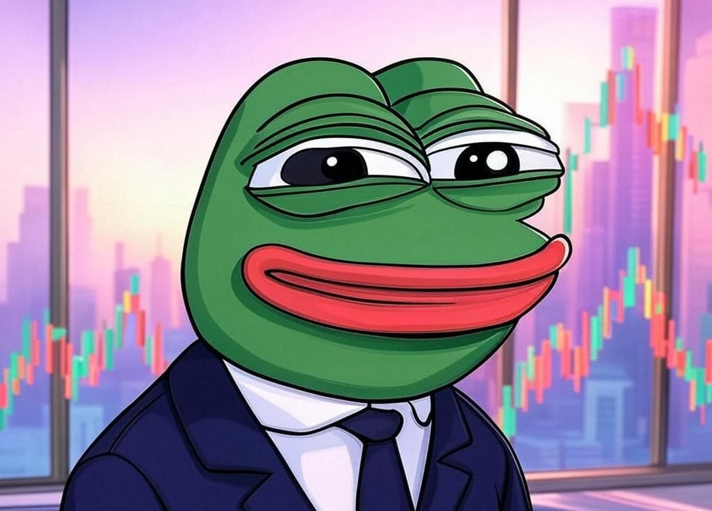 Pepe standing in front of market charts for volume alerts